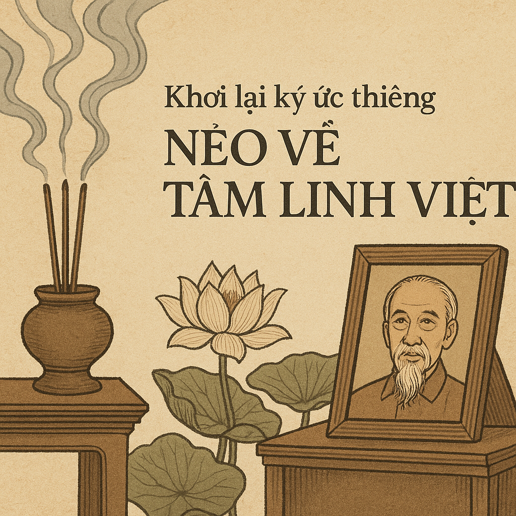 Khơi lại ký ức thiêng – Hành trình nẻo về tâm linh Việt với bát nhang, hoa sen và di ảnh tổ tiên