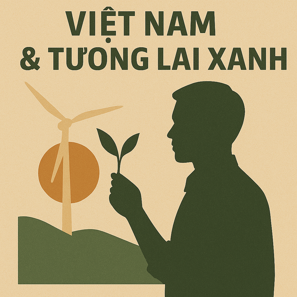 Minh họa tương lai xanh của Việt Nam – hài hòa giữa phát triển kinh tế, năng lượng tái tạo và bảo vệ ĐBSCL