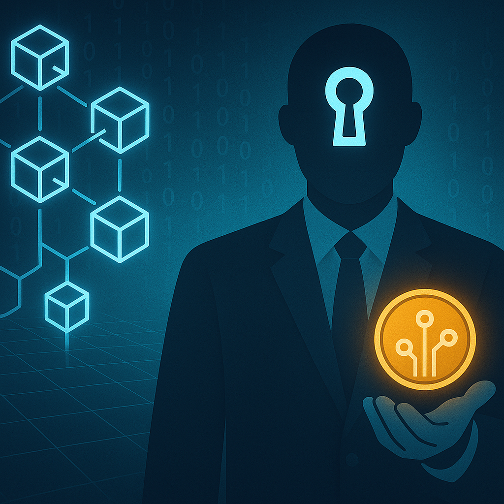 Mạng blockchain phân tầng mô phỏng xã hội với các node đại diện cho tổ chức, luật lệ và cộng đồng